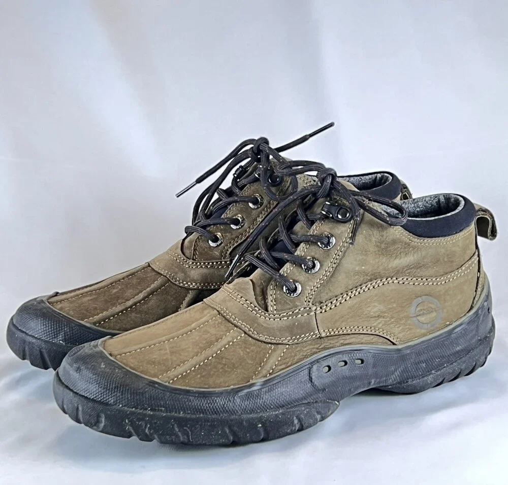 Clarks Muckers Men's 11 Brown Leather Waterproof Chukka Ankle Boots Mudguard